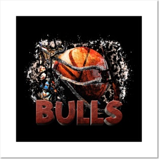 Classic Sports Bulls Proud Name Basketball Posters and Art